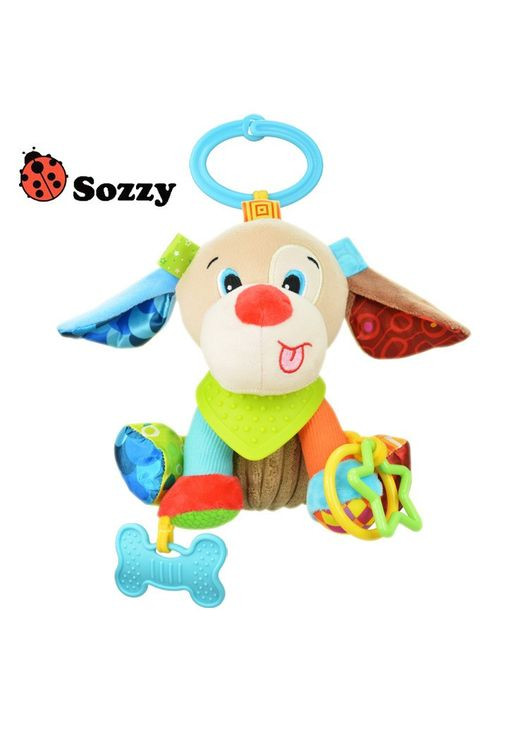 Брязкальце-підвіска з прорізувачем Собачка Sozzy (370676697)