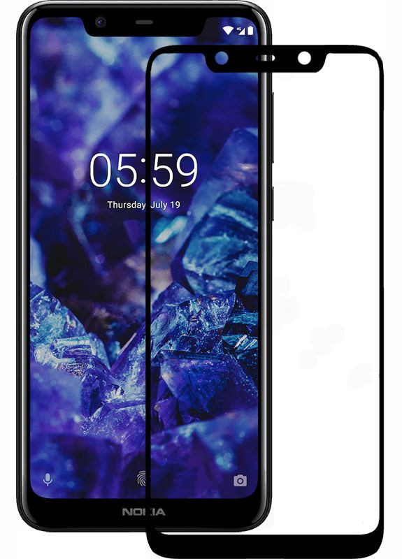 Защитное стекло 2.5D Full Cover Tempered Glass Nokia 5.1 Plus Black Mocolo (298995256)