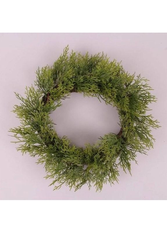 Вінок зі штучної туї 40 см. 75908 Flora (362413336)