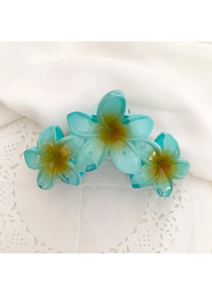 Крабик-зажим Blue flowers для волос 10 см Голубой (AN0103579) ANbeauty (394226104)