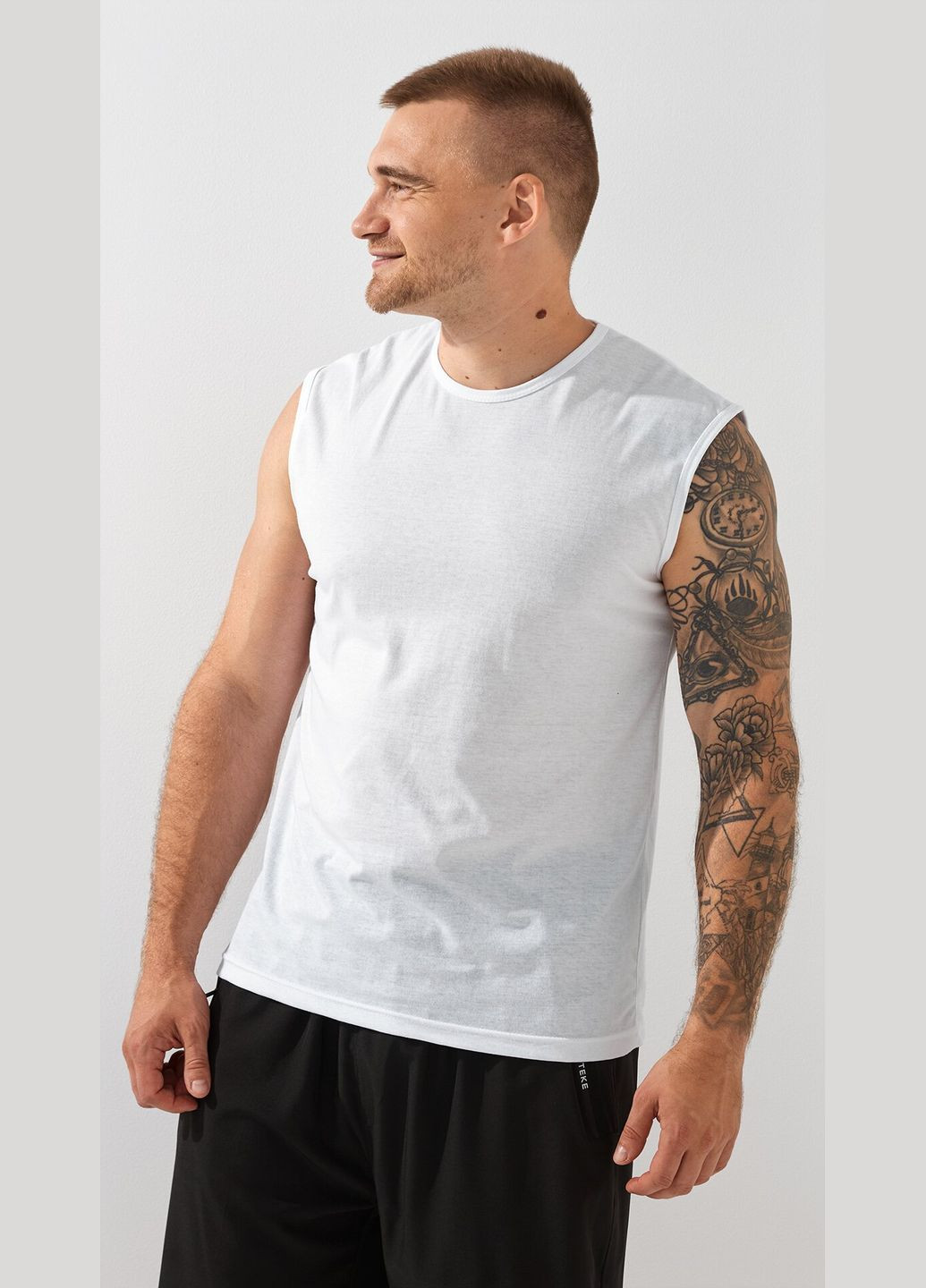 Майка однотонная мужская 2026 Белый shop (2000991013766) Demos (341970625)