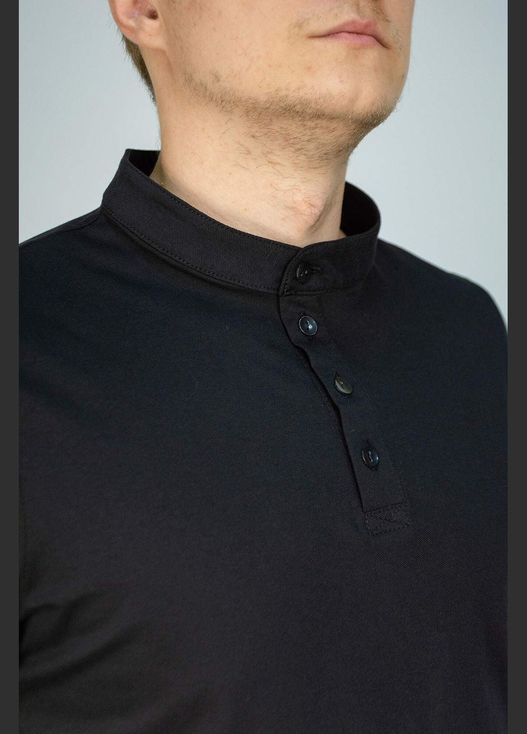 Чорна футболка-поло чоловіча Hot