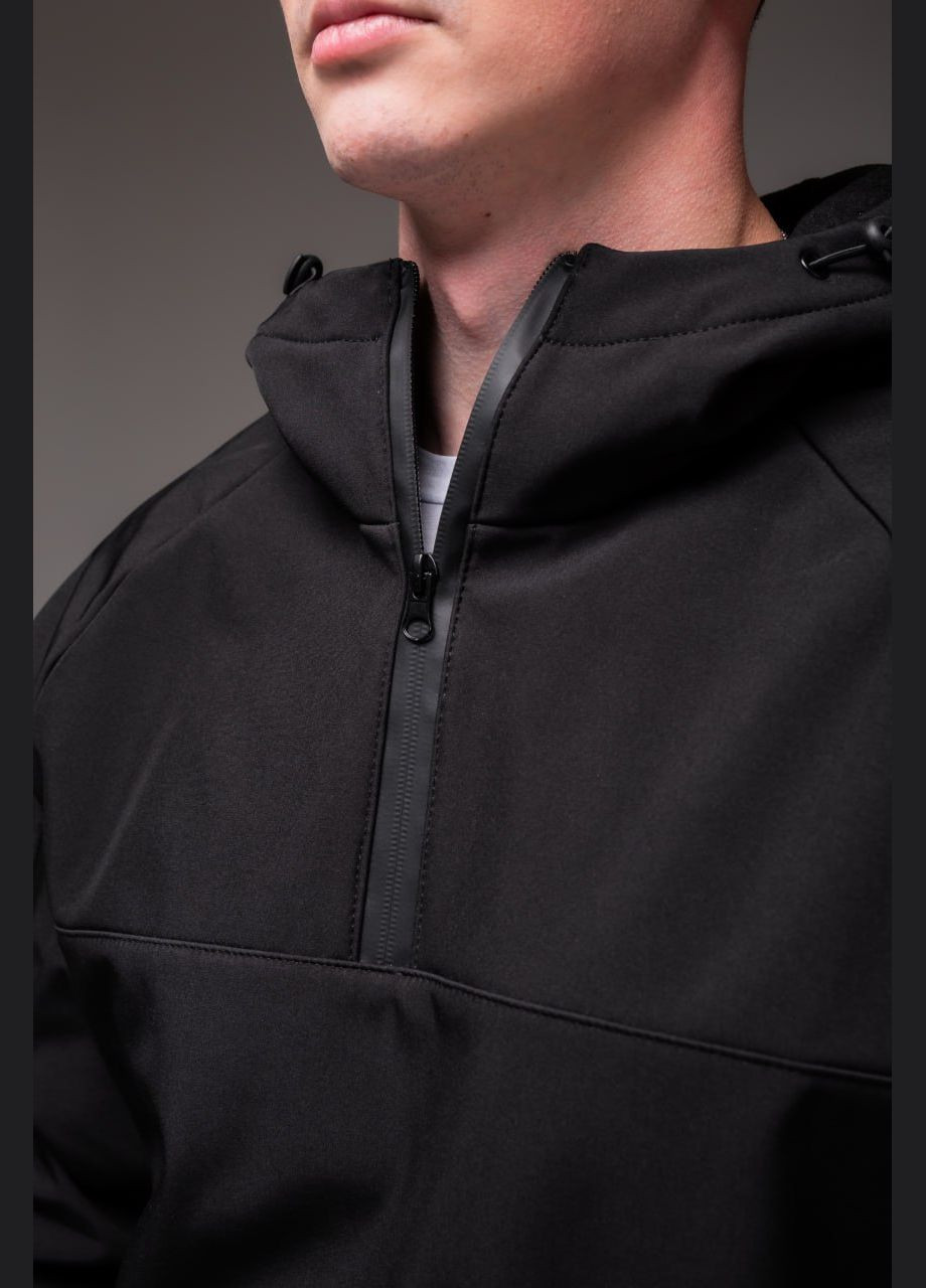 Чорна демісезонна вітровка No Brand