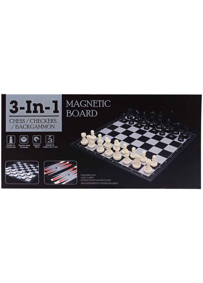 Магнітні шахи 3 в 1 20160 нарди, шахи, шашки Bambi (304408012)