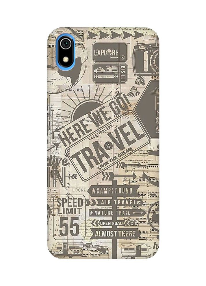 Матовий чохол з рожевими боками на Xiaomi Redmi 7A:: Мандри (принт 324) Creative (360691688)