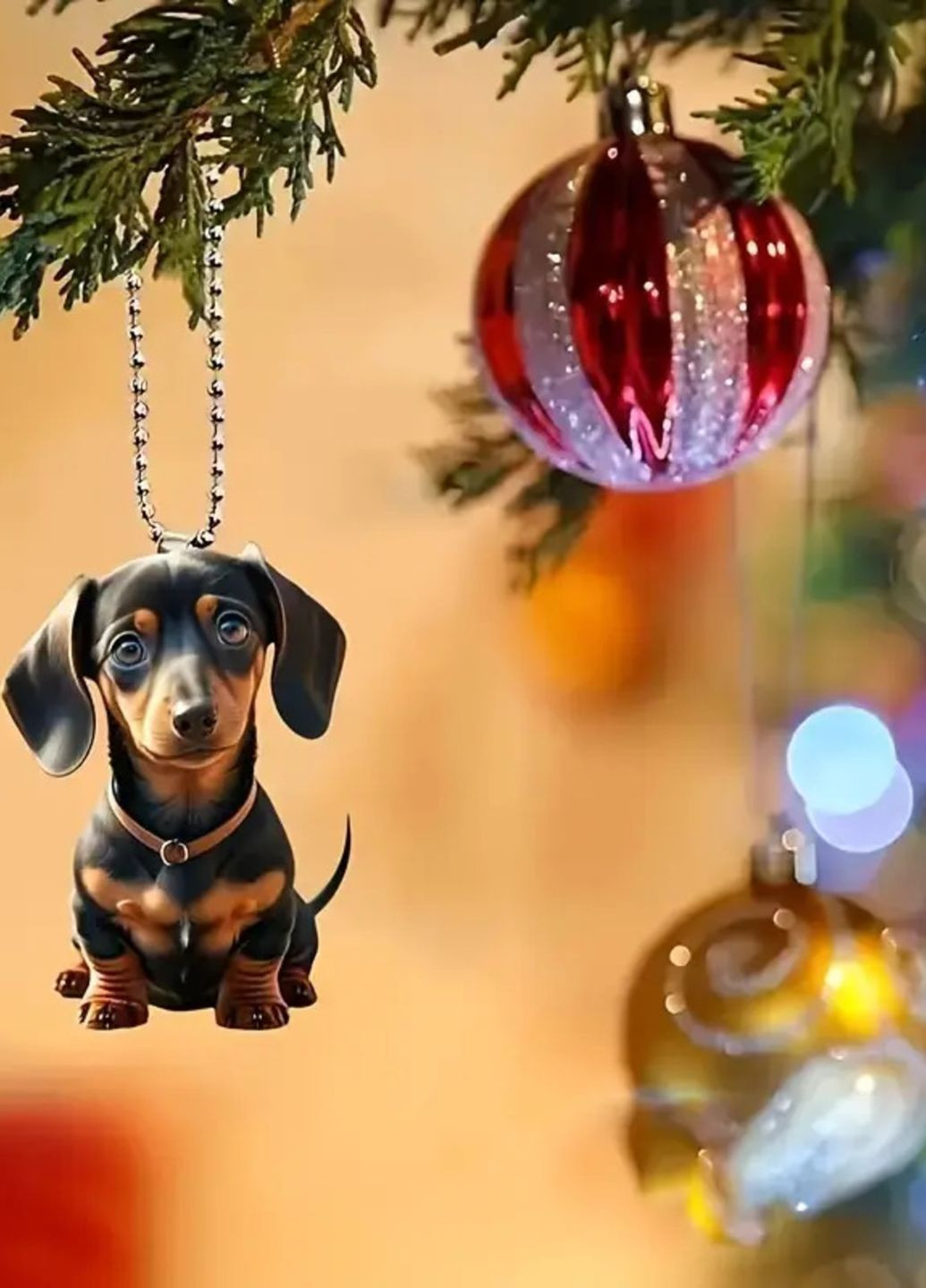 Брелок-підвіска "Такса на ланцюжку "для сумки,ключів або в авто No Brand (315137045)