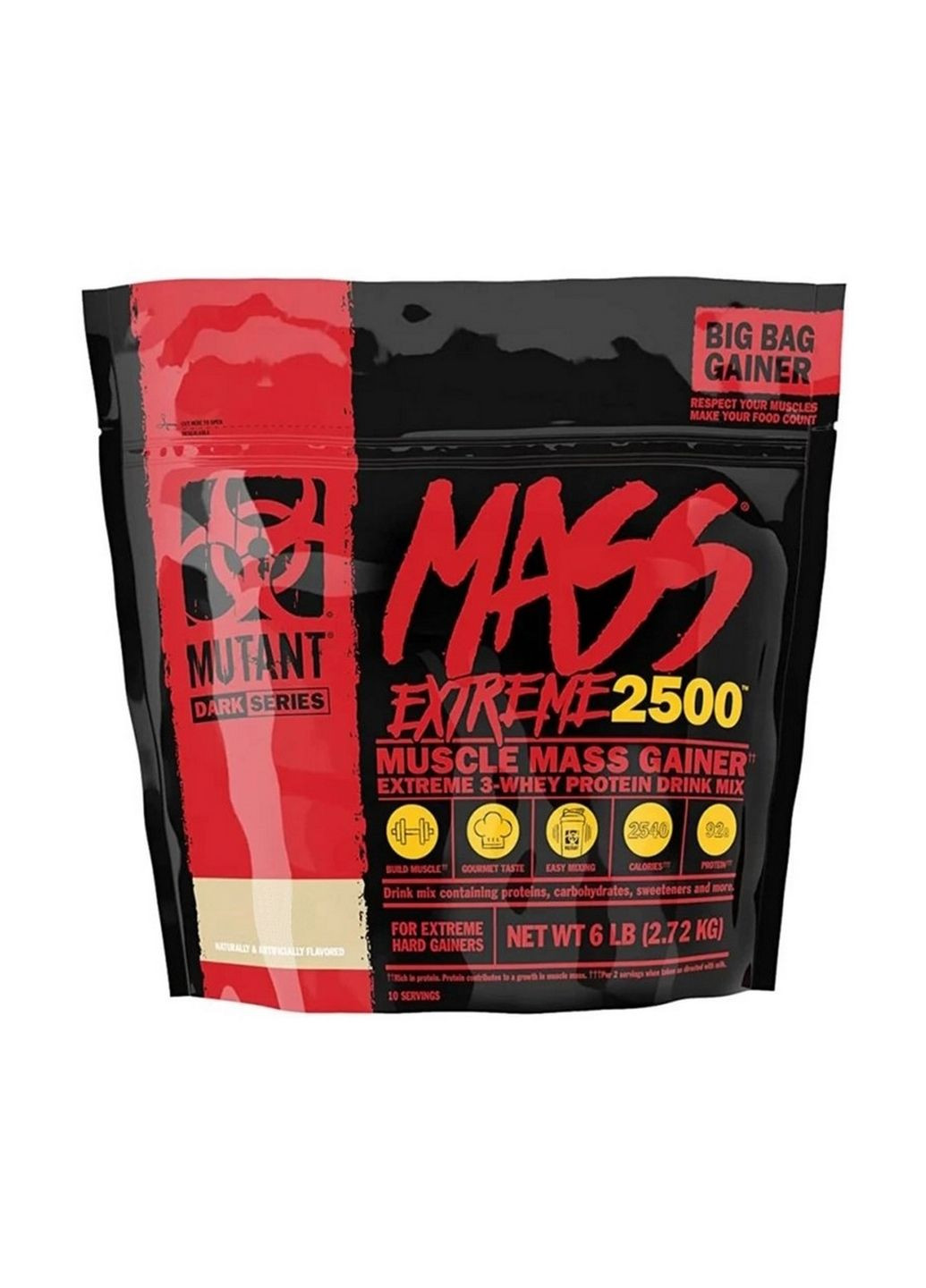 Гейнер Mass Extreme 2500, 2.72 кг Потрійний шоколад MUTANT (293339471)