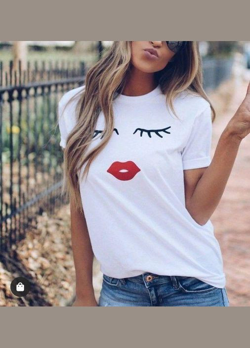 Футболка жіноча з принтом 48 Біла 2664088718 No Brand - (341249653)