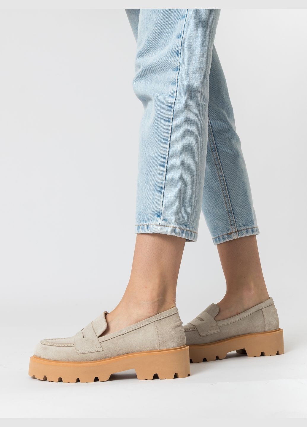 Evromoda Туфлі (1007ТZ) сірий з натуральна замша, туреччина — (328914486)