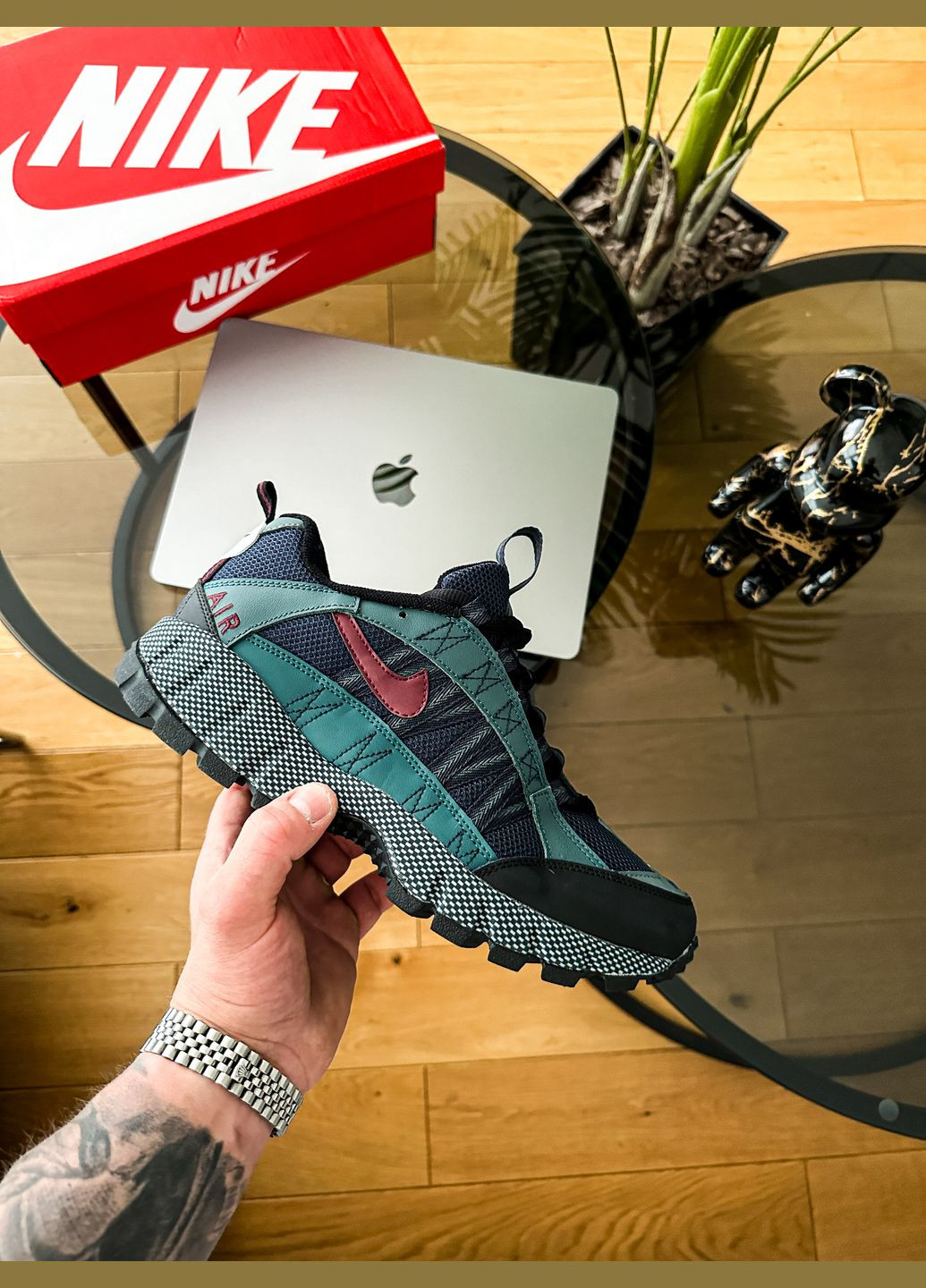 Синие демисезонные кроссовки мужские nike air humara qs 'faded spruce' | найк аир хумара синие No Brand