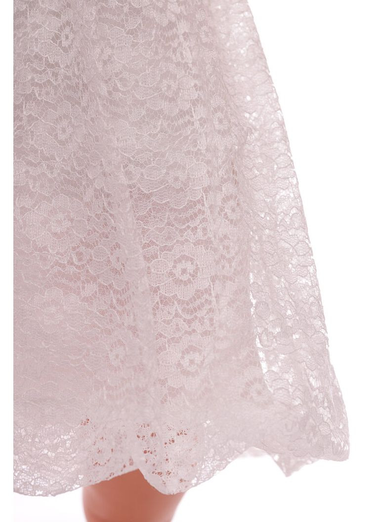 Белое платье нарядное с коротким рукавом ажурное белый 86 см (39430) BABYKROHA (323469822)