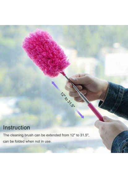 Щитка для збирання пилки телескопічна малинова для видалення пилки та сміття на висоті ProDobro (365441381)