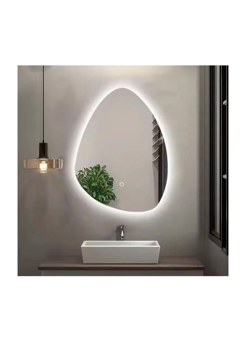 Зеркало LED DEM1014 75смх100см сенсорное включение + подогрев + часы/темп Dusel (316720440)