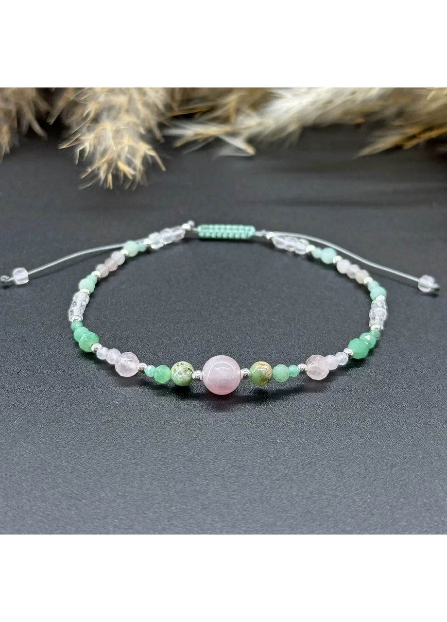 Браслет талісман для знаку зодіаку Телець з натурального каміння на затяжці d-6х4-3-2мм+- No Brand Браслет (362695412)