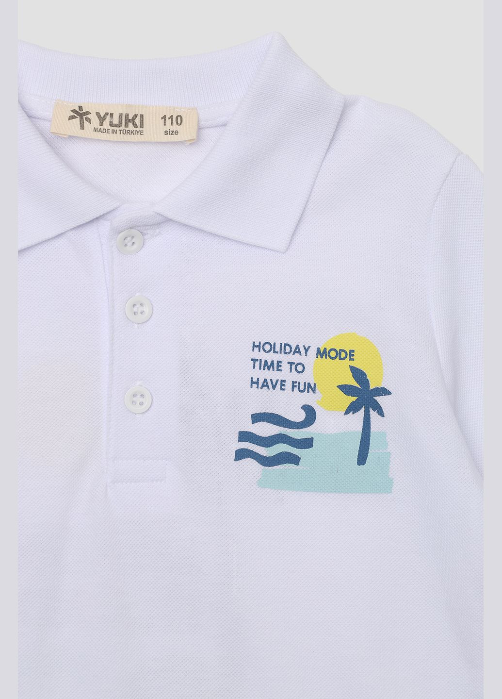 Футболка-поло з коротким рукавом для хлопчика колір білий ЦБ-00276071 Yuki (329296194)