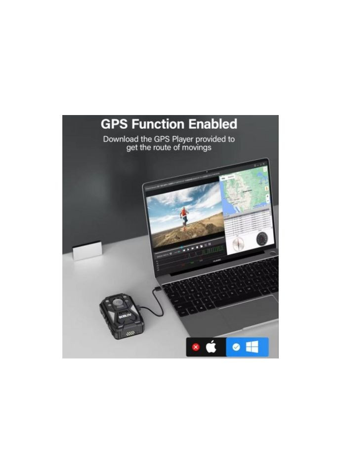 Професійна нагрудна камера B4K4 з GPS та 128 ГБ пам’яті Boblov (345745921)