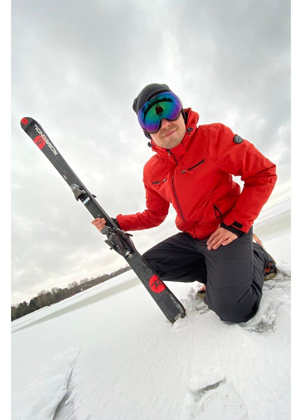 Куртка гірськолижна чоловіча червона - 1130671-17 Brooklet (358497981)