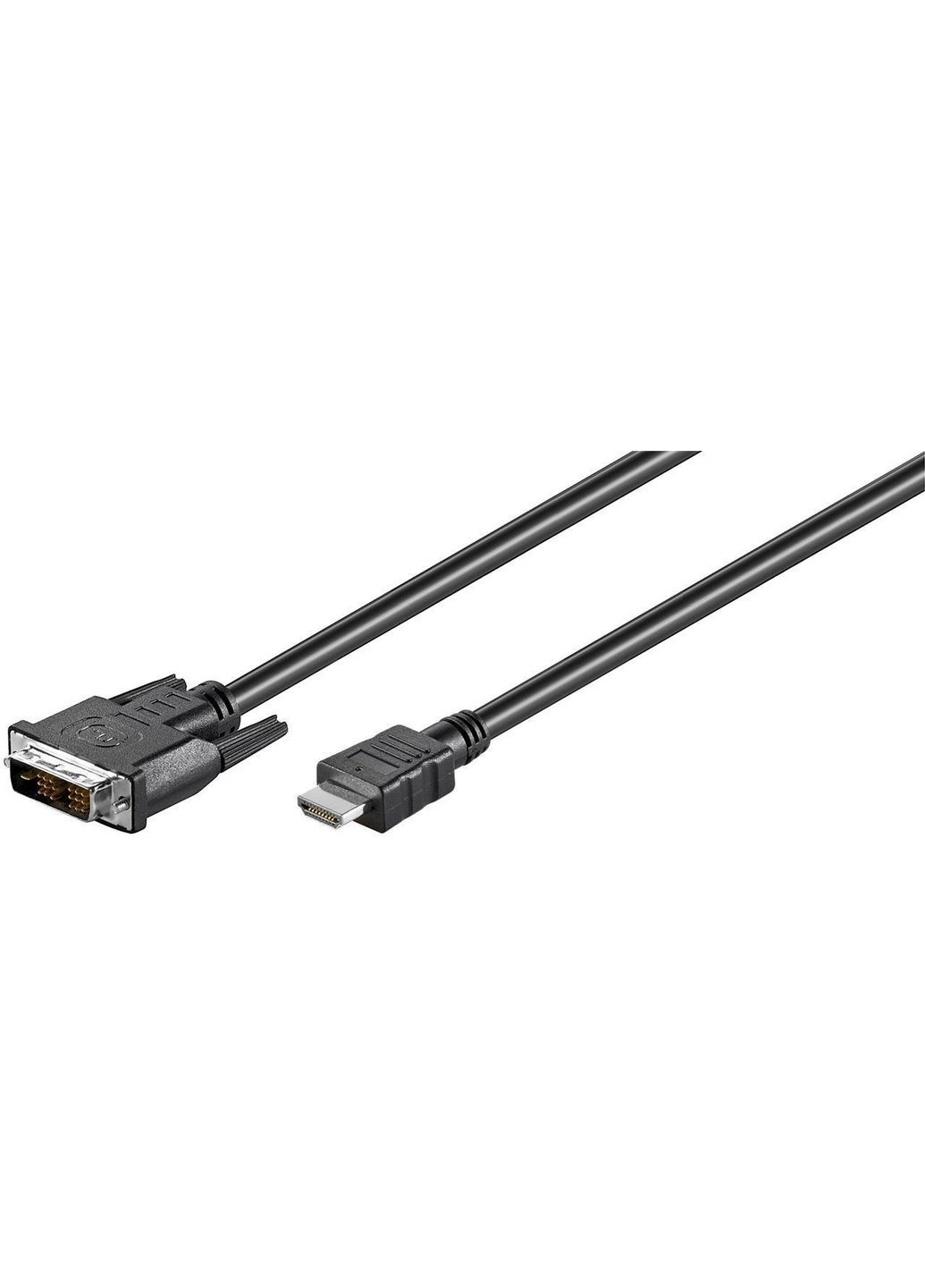 Адаптер кабель монитора HDMI to DVI M/M (папа/папа) 2.0m 18+1 D=5.5mm Nickel Goobay (369646401)