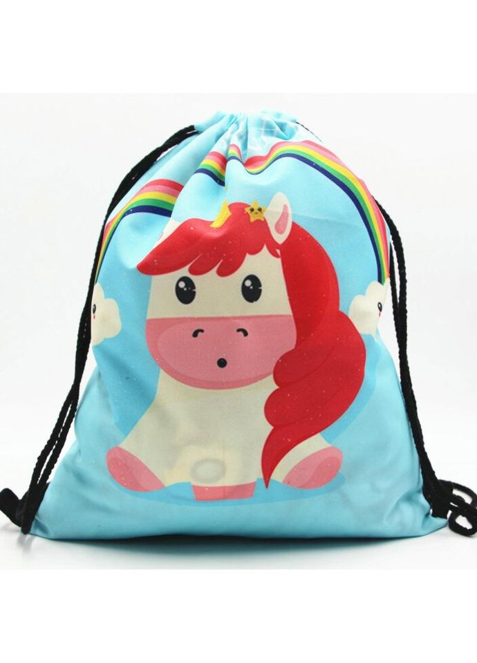 Сумка для обуви Единорог под радугой 11380 32х39 см голубая No Brand (328004500)