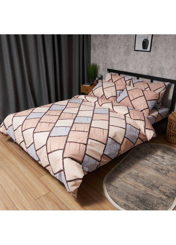 Комплект постельного белья Бязь Gold Люкс Двуспальные 175х210 наволочки 4х70х70 (MS-820009039) Moon&Star Cozy Puzzle (356116155)