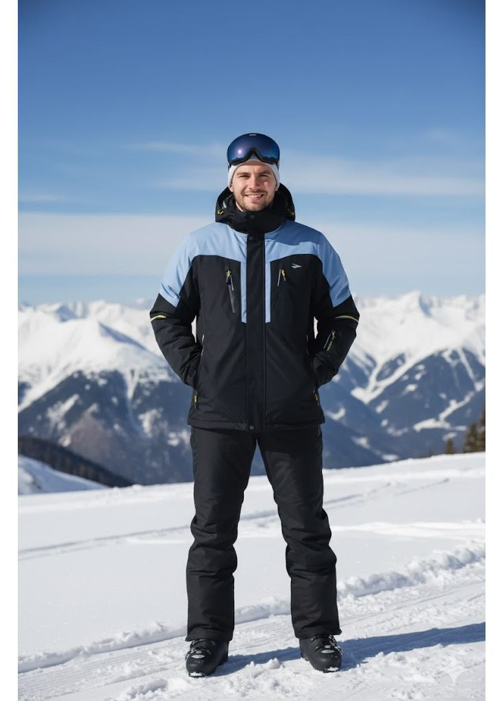 Чоловіча термокуртка гірськолижна повсякдення сноубордична 2332-чорний Master Class куртка лижна (365749921)