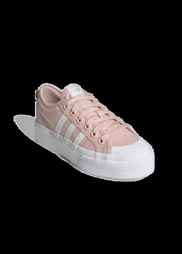 Жіночі кросівки на платформі Nizza Platform W adidas рожеві всесезони (318519612)