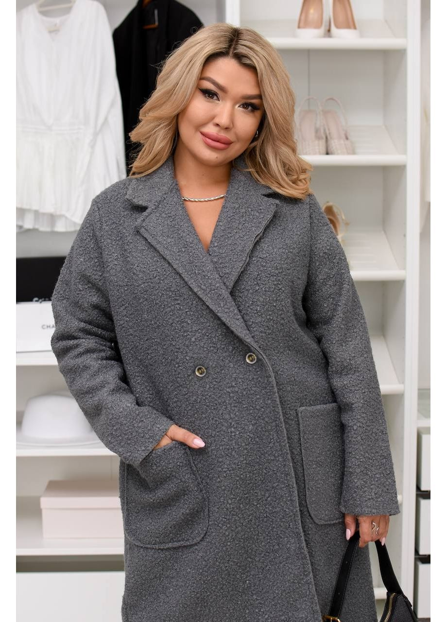 Графитовое демисезонное Пальто Україна