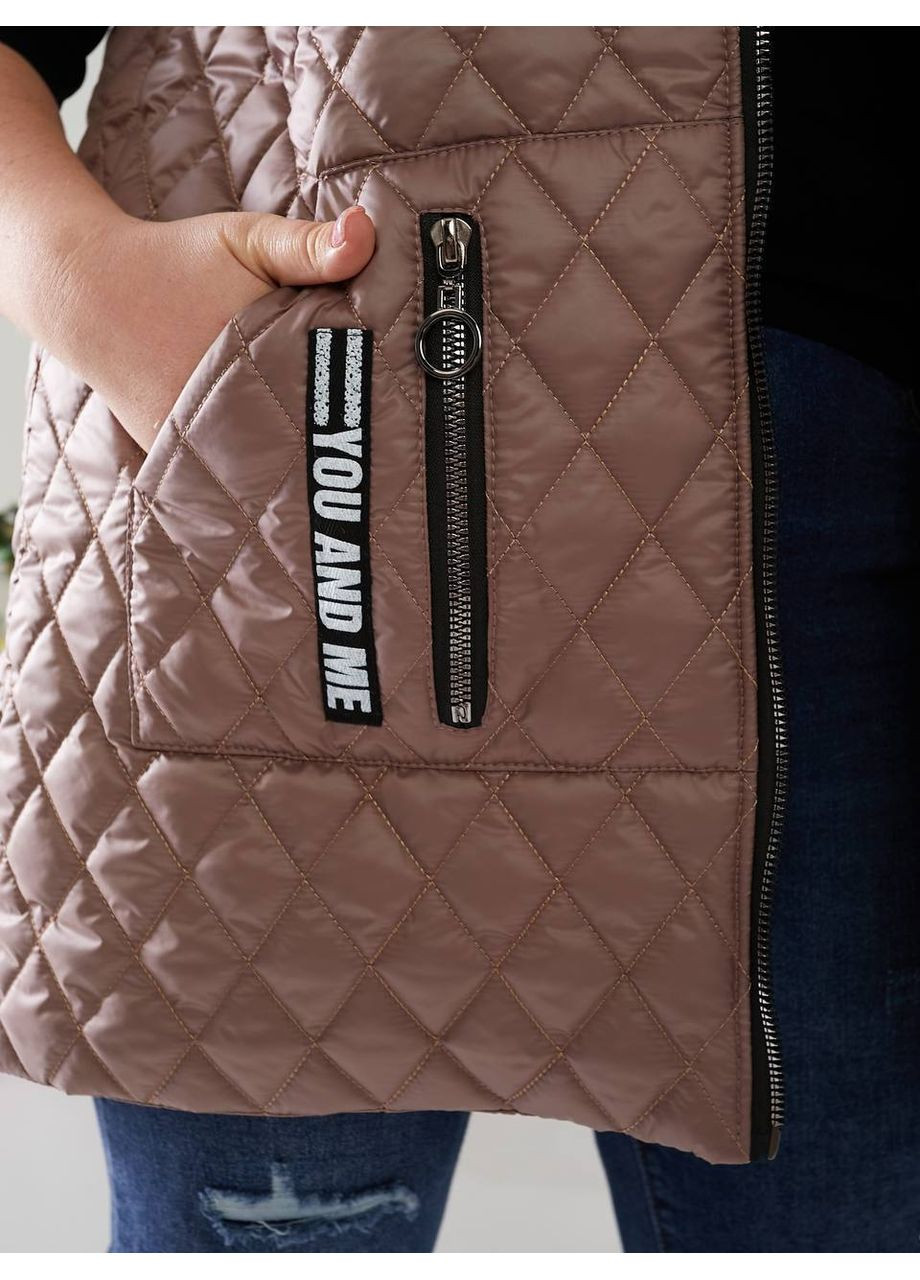 Жилетка женская стеганная с капюшоном (Замеры в описании) GD/GL Модний простір (366883318)