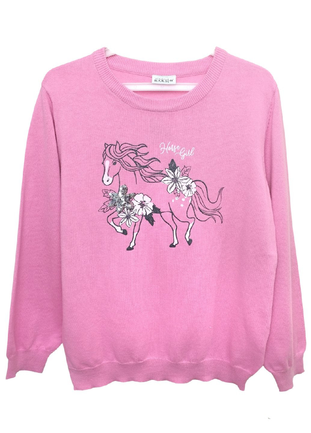 Розовый демисезонный свитер пуловер Young Idols