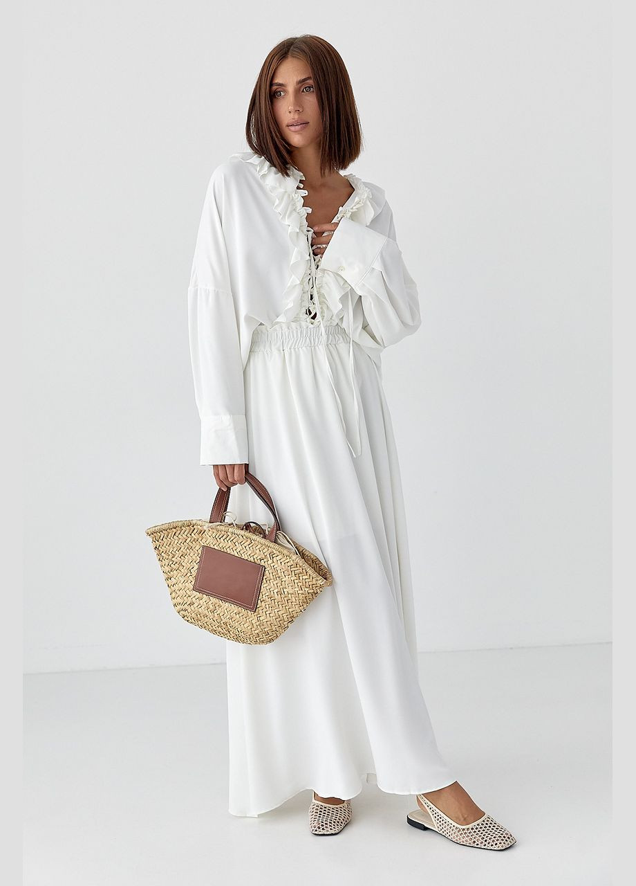 Костюм з рюшами зі спідниці та блузки Lurex (344030152)