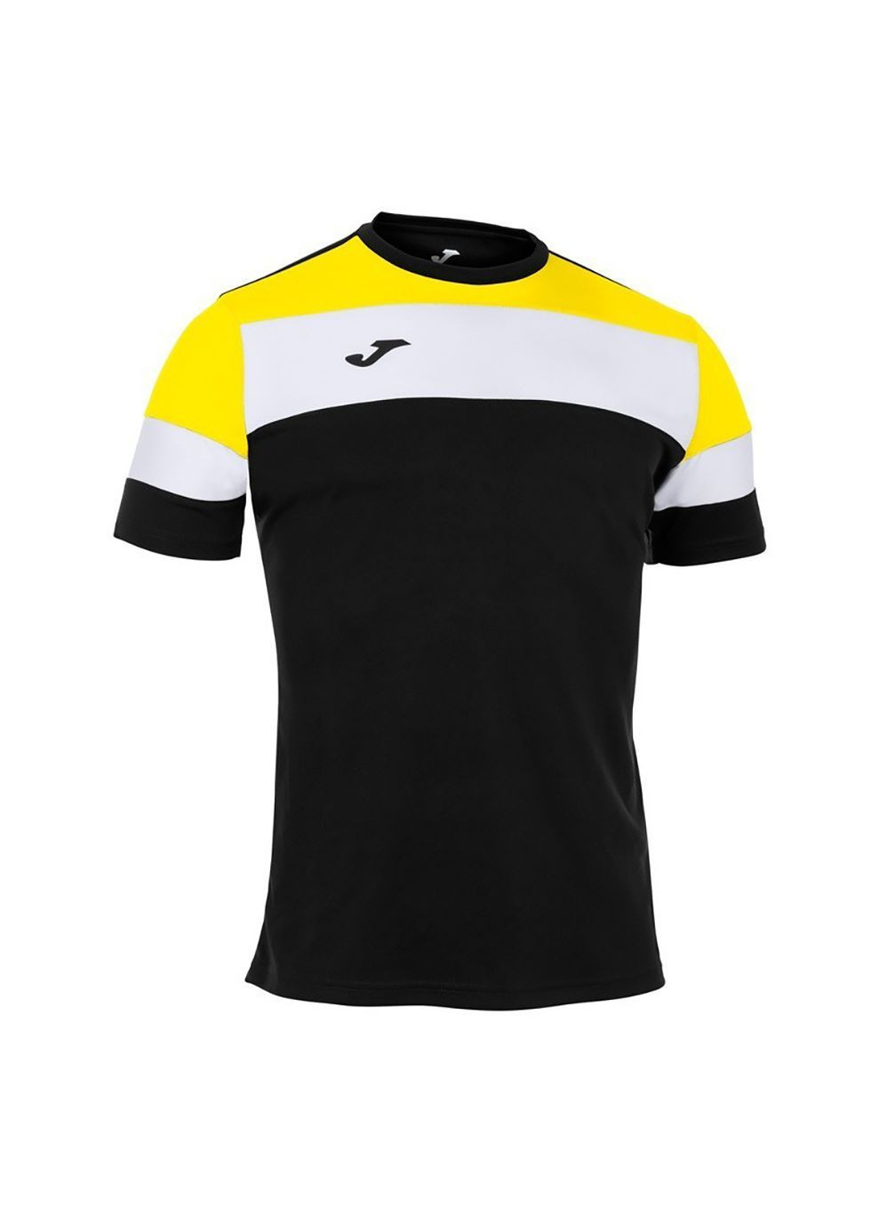 Жовта футболка crew iv t-shirt black-yellow s/s чорний,жовтий Joma