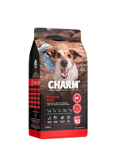 Сухой беззерновой корм холистик для собак всех пород и возрастов Grass-Fed Beef Чарм с говядиной 2 кг (816551001294) Charm (341248821)