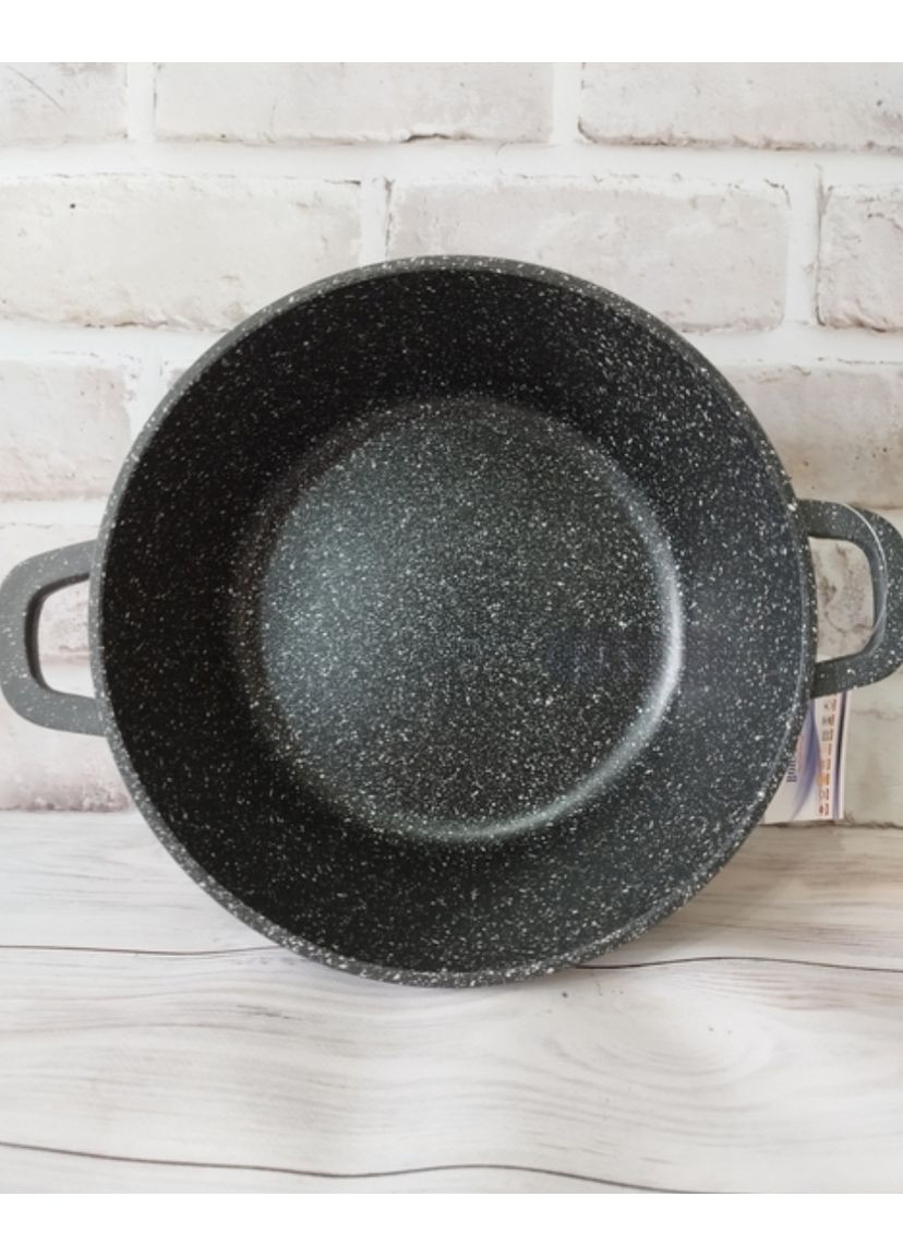 Кастрюля BH-7350-28MRB с мраморным антипригарным покрытием 28 см 5.8 л Черный Bohmann (359401951)