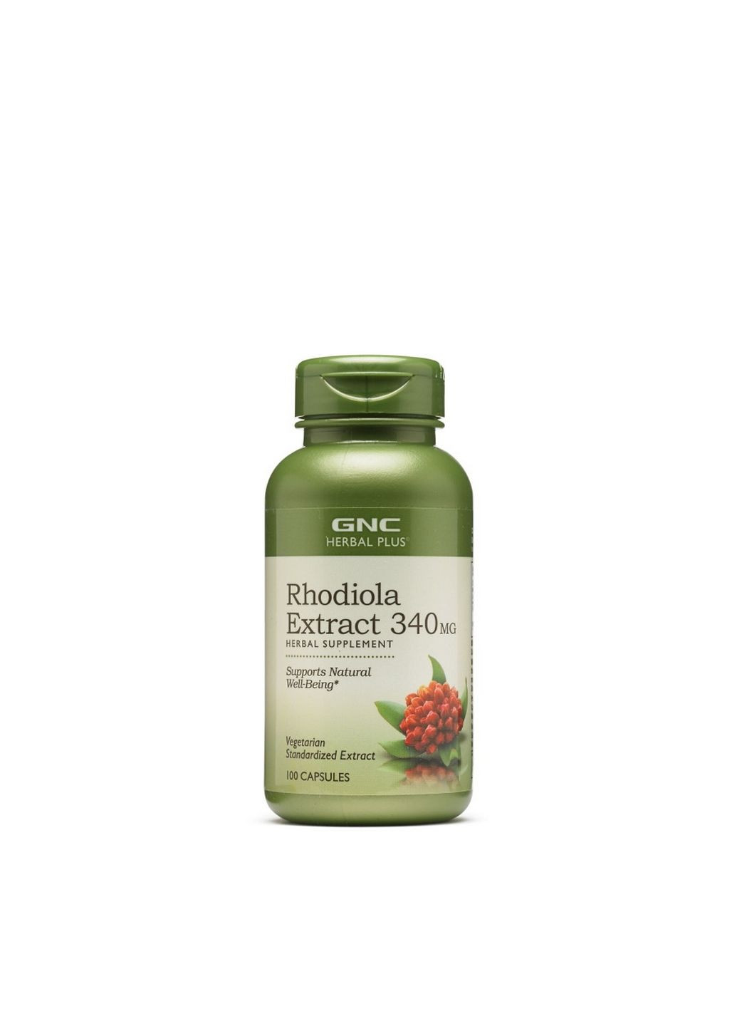 Натуральная добавка Herbal Plus Rhodiola Extract 340 mg, 100 капсул GNC (293341477)