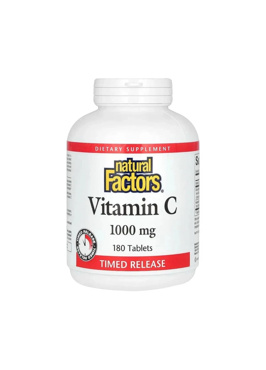 Витамин C Vitamin C 1000 мг, 180 таблеток Natural Factors (362411698)