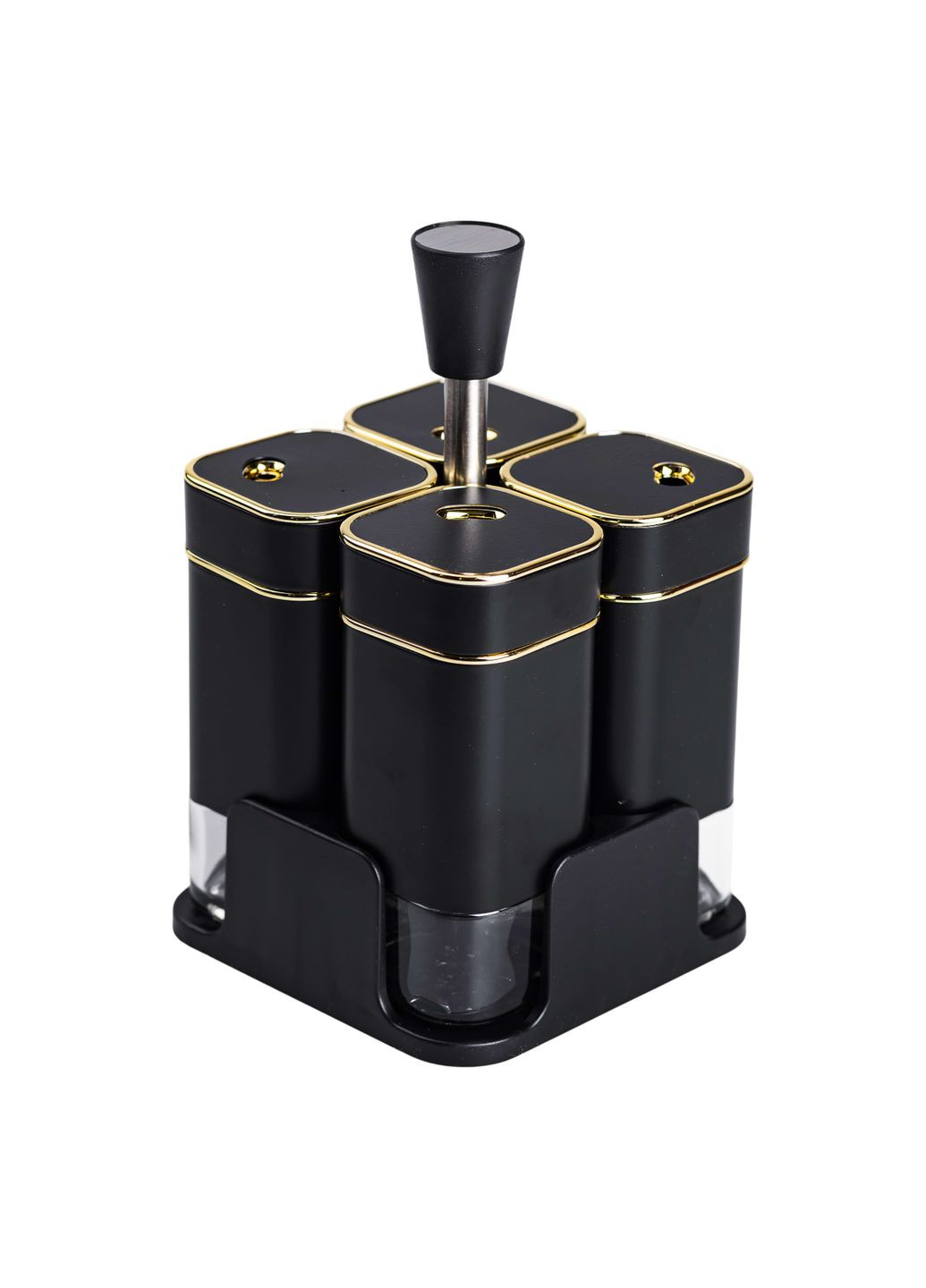 Набір ємностей для спецій на підставці 4 шт по 120 мл, Yiwu (328602772)