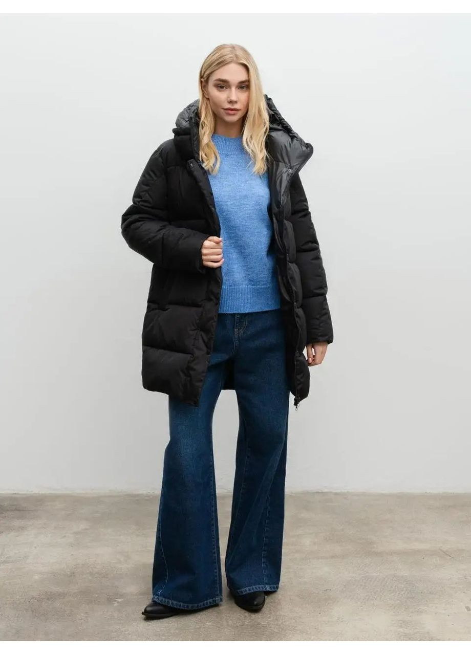 Черная зимняя зимняя куртка женская SK