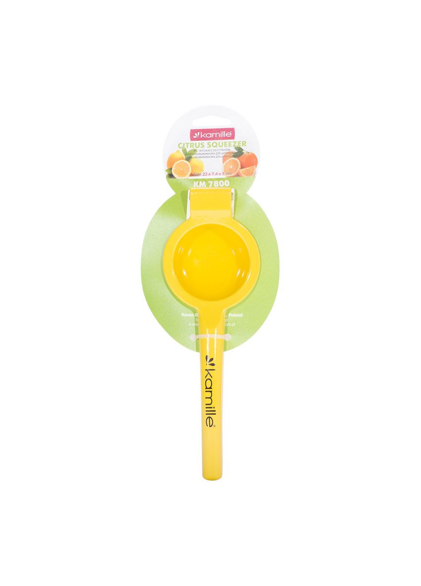 Прес для лимона Жовтий ручної 22х7,4х5см. з алюмінію KM-7800 Kamille (371898331)