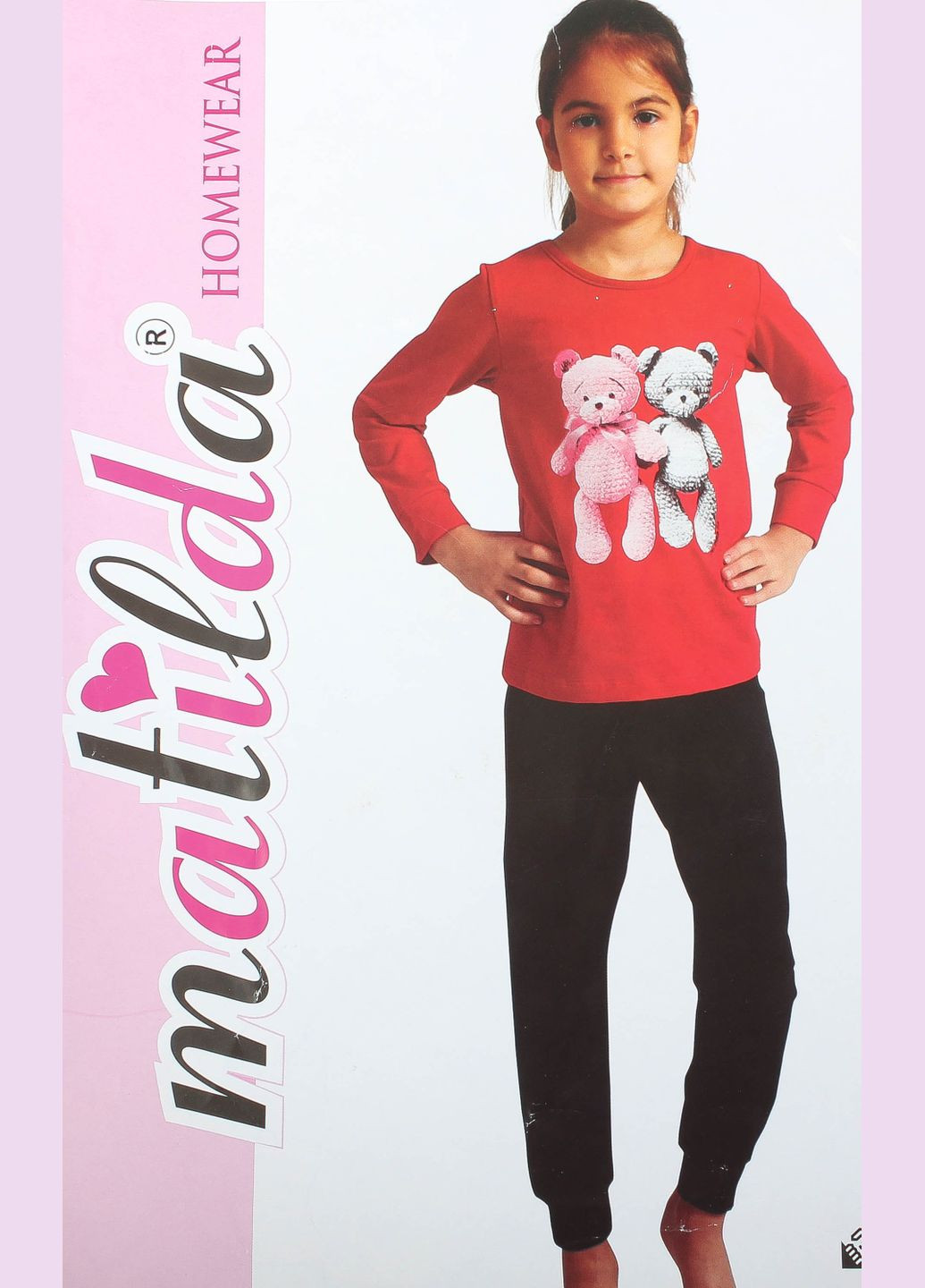 Червона піжама 13278 3 червоний і чорний Matilda