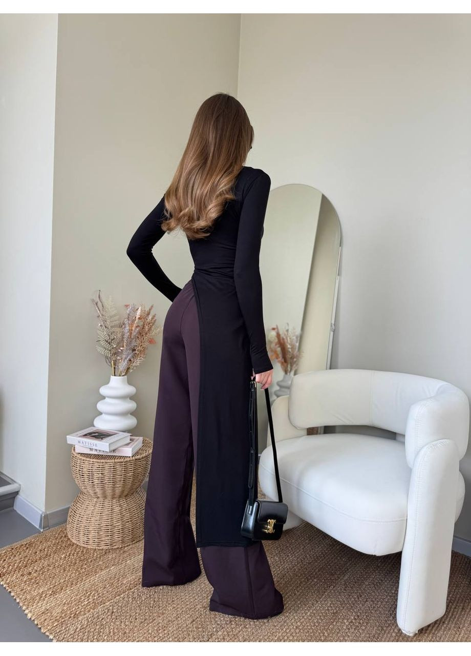 Женская туника асимметричного кроя с длинным разрезом MonCher (351554769)