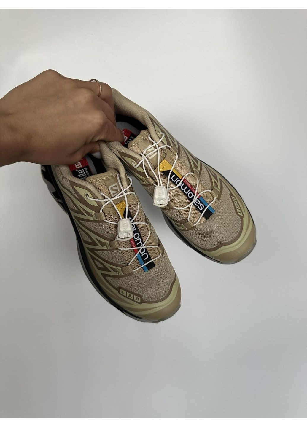Бежеві Осінні кросівки чоловічі salomon s lab xt-6 clear safari саломон хт-6 No Brand