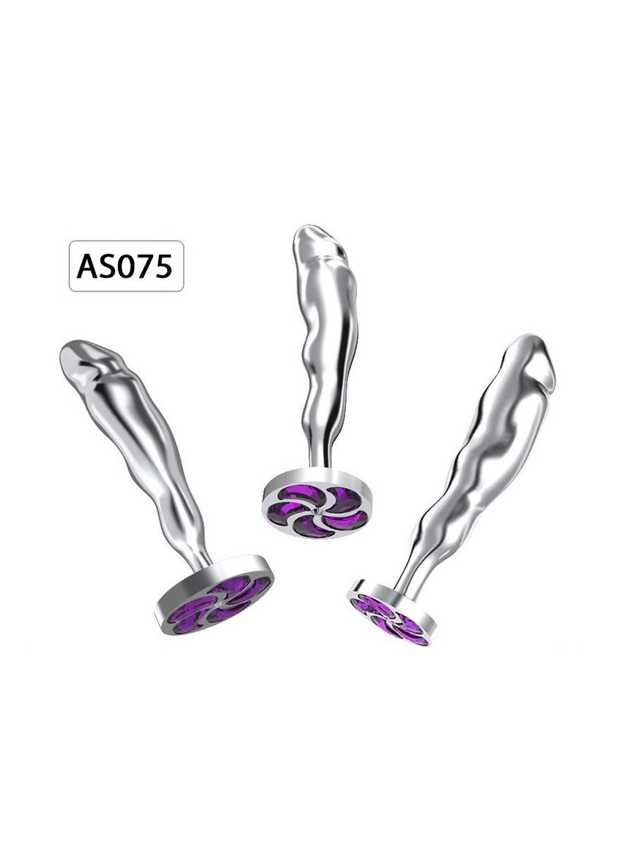 Анальна пробка з нержавіючої сталі з великим кристалом для чоловіків і жінок AS075 DUSEN 135*35*30 мм No Brand (307084750)