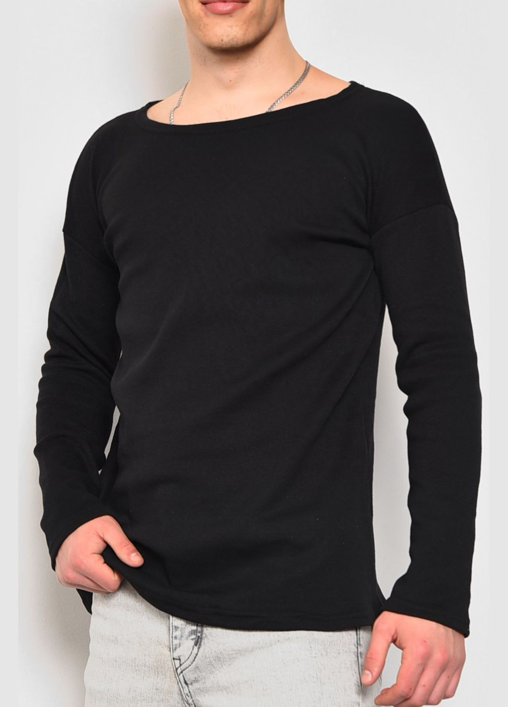Термо-кофта мужская на флисе черного цвета Let's Shop (281352753)