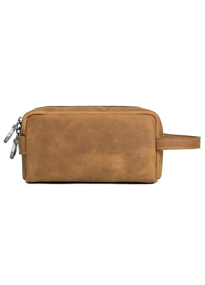 Шкіряний несесер, косметичка, органайзер коричневий C013B John McDee (313438448)