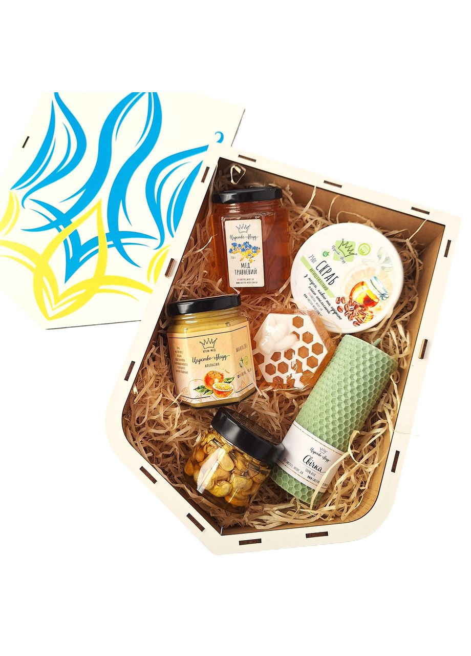 Патриотические подарки в украинском стиле №134 для иностранцев с украинским символикой "ГЕРБ УКРАИНЫ". Царство Меду (330027793)