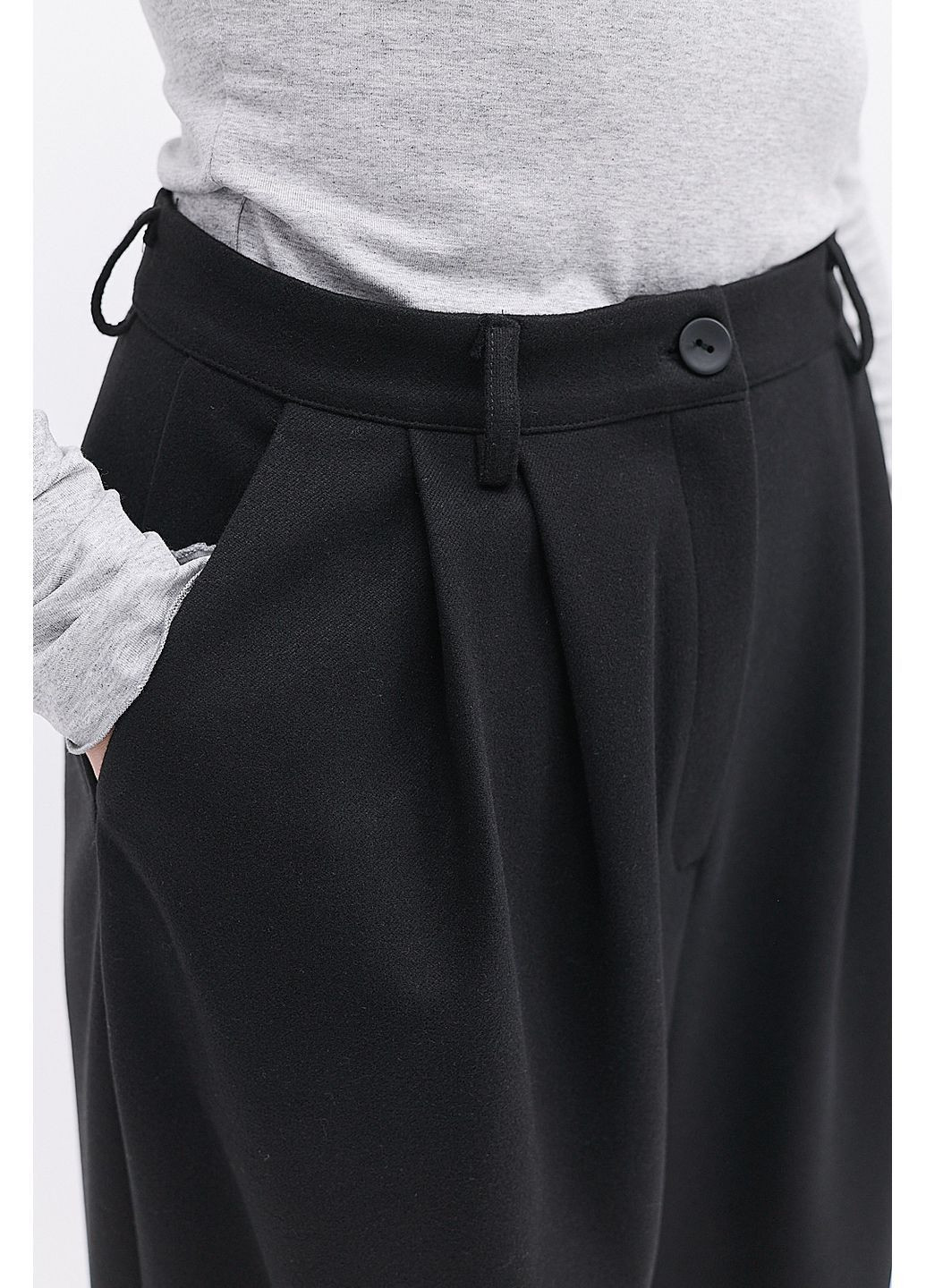 Жіночі теплі штани-палаццо темно-сірого кольору Arjen (364967620)