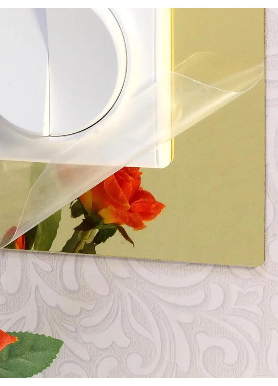 Наклейки дзеркальні під вимикач інтер'єрні акрилові №5 Золото 1 шт. Ваша Світлість (366334665)