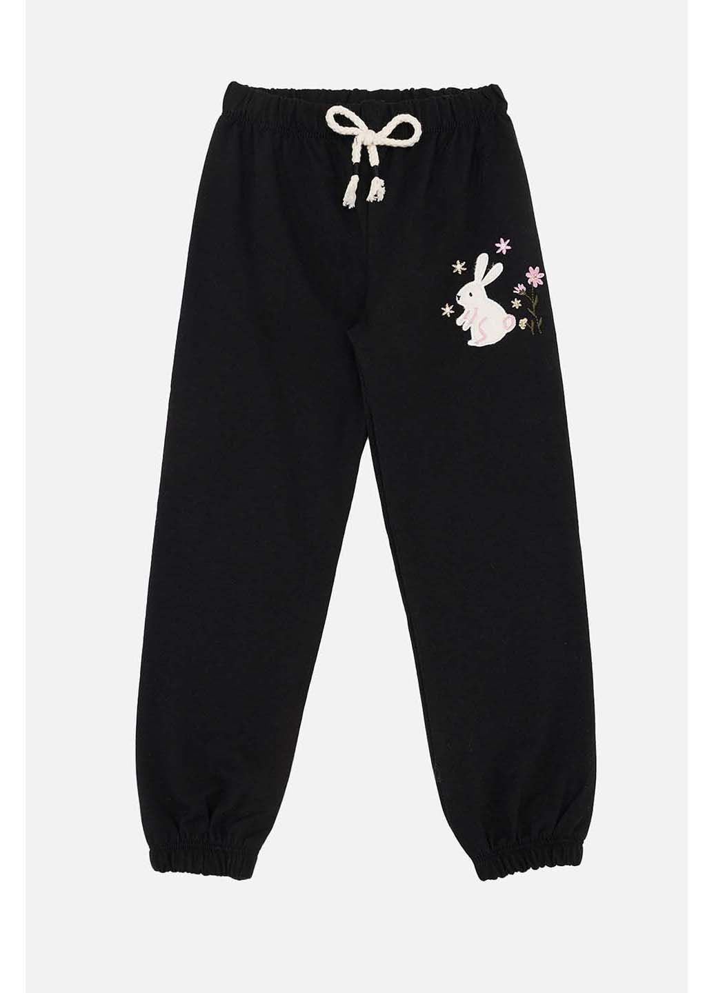 Черные спортивные демисезонные брюки Timi Kids