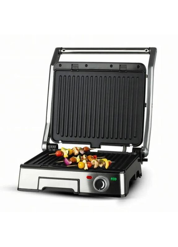 Гриль электрический прижимной контактный c антипригарным покрытием с лотком для жира 2200 Вт (IR882) RAF (361029106)