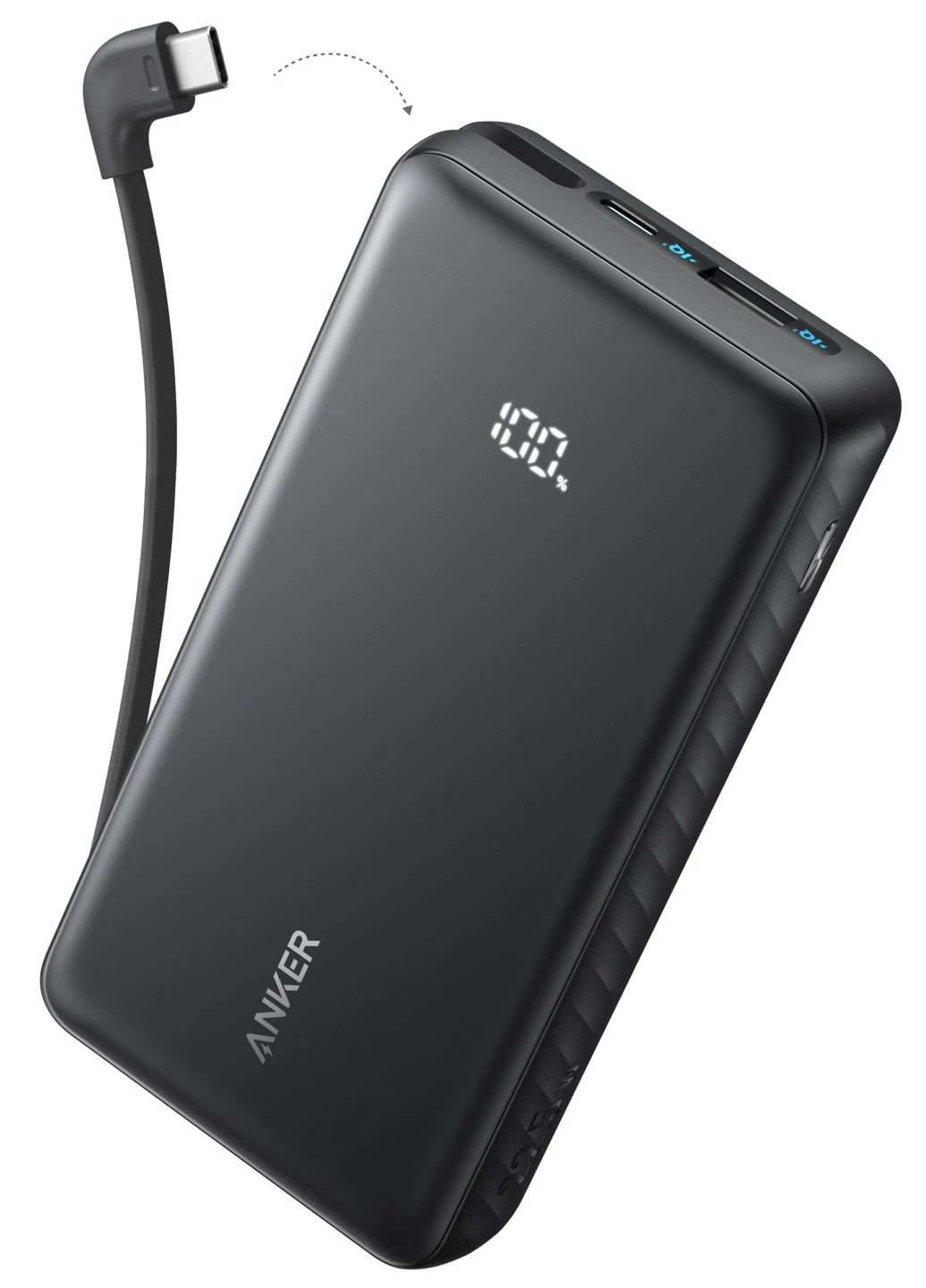Портативний зарядний пристрій 20000 mAh 22.5W Built-In USB-C Cable Black (7227883) Anker (383063822)